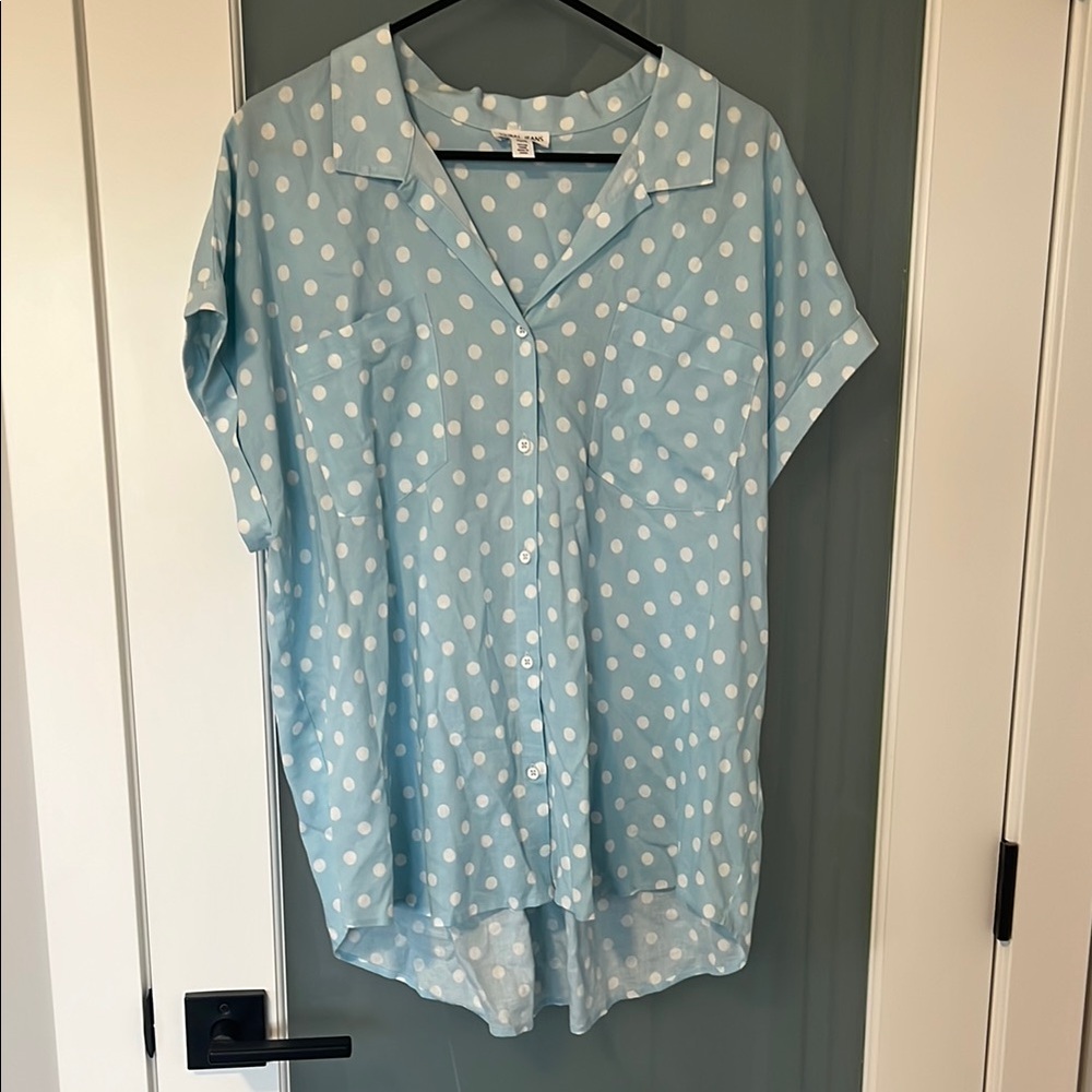 Tribal Jeans - Polka Dot Button-Up Blouse